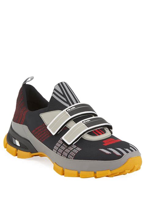 prada nylon tech sneaker with double grip-strap